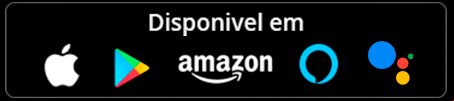 Icone baixar no Google Play, Apple Store, Amazon Appstore e Amazon Alexa
